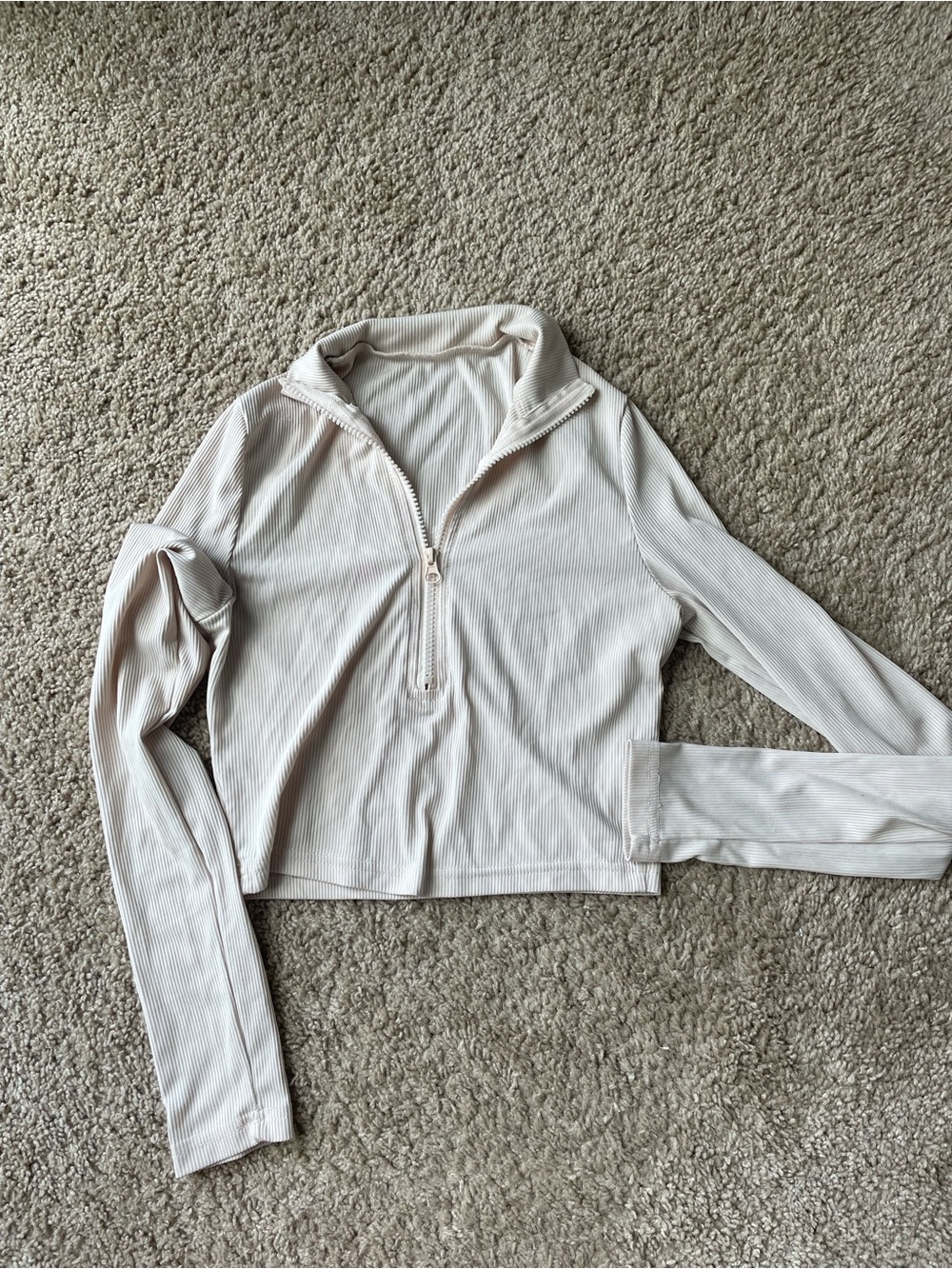 Zip Up Cropped Long Sleeve